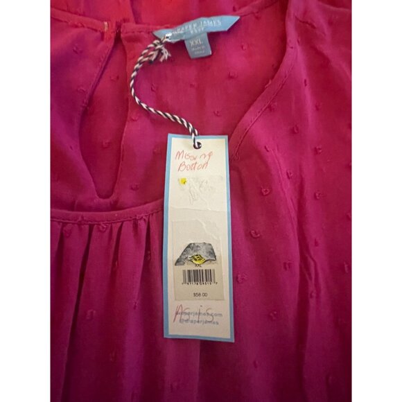 Draper James RSVP sleeveless tiered dress pockets pink knobby A-line lined - Picture 7 of 9